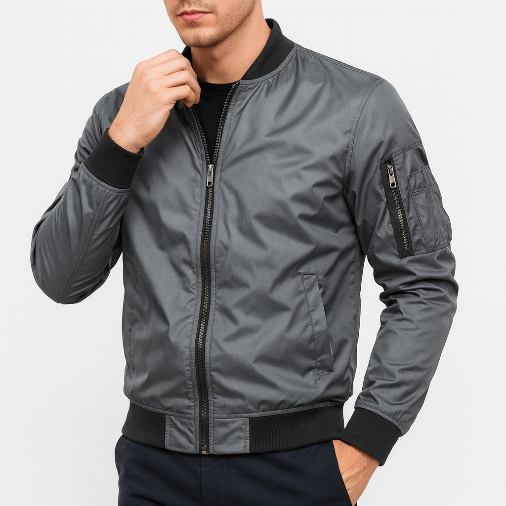 Ribbed Collar Bomber