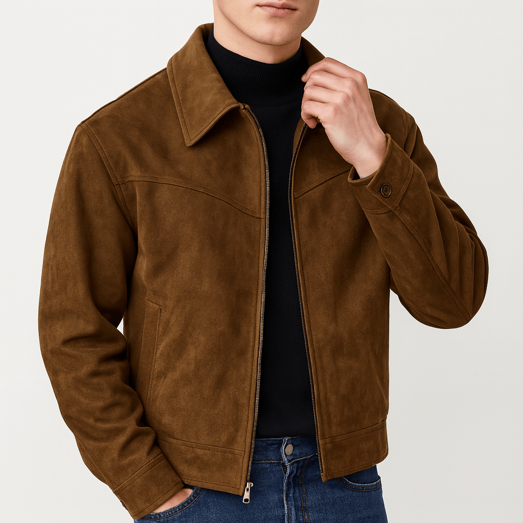 Suede Bomber Jacket
