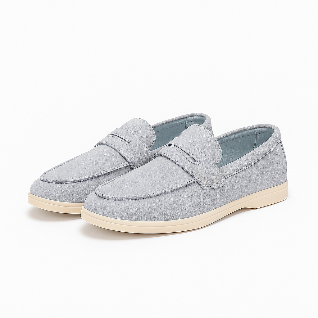 Hand-Stitched Suede Loafers
