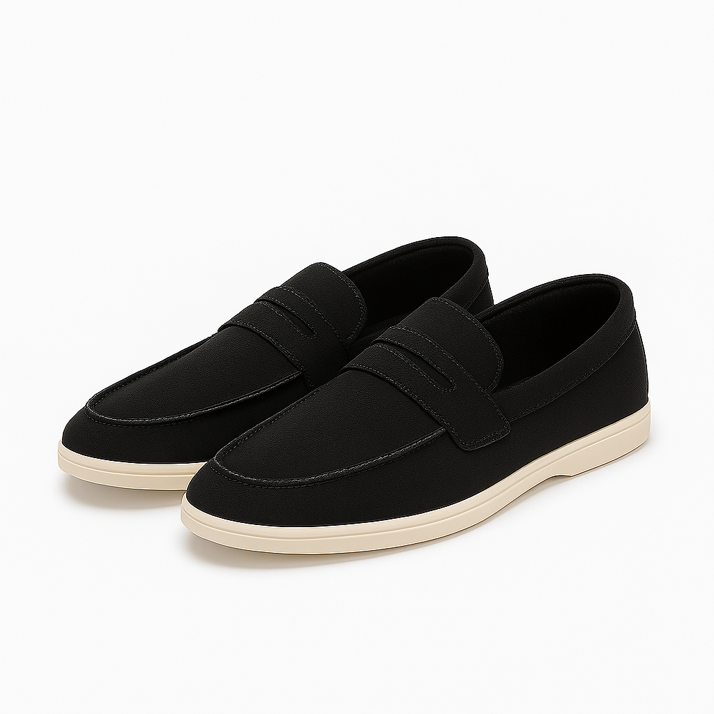 Hand-Stitched Suede Loafers