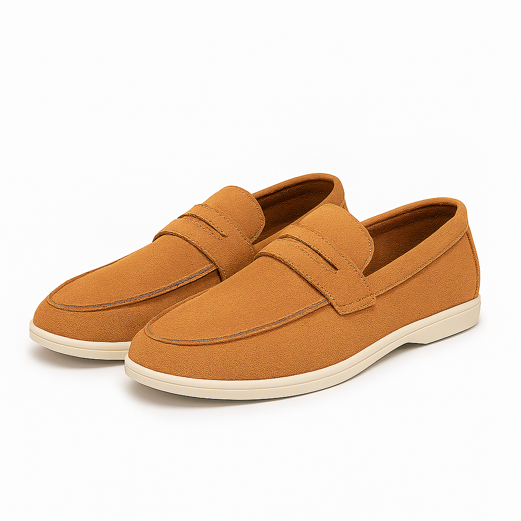 Hand-Stitched Suede Loafers