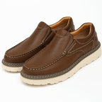 Polished Leather Slip-On Loafers