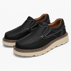 Polished Leather Slip-On Loafers