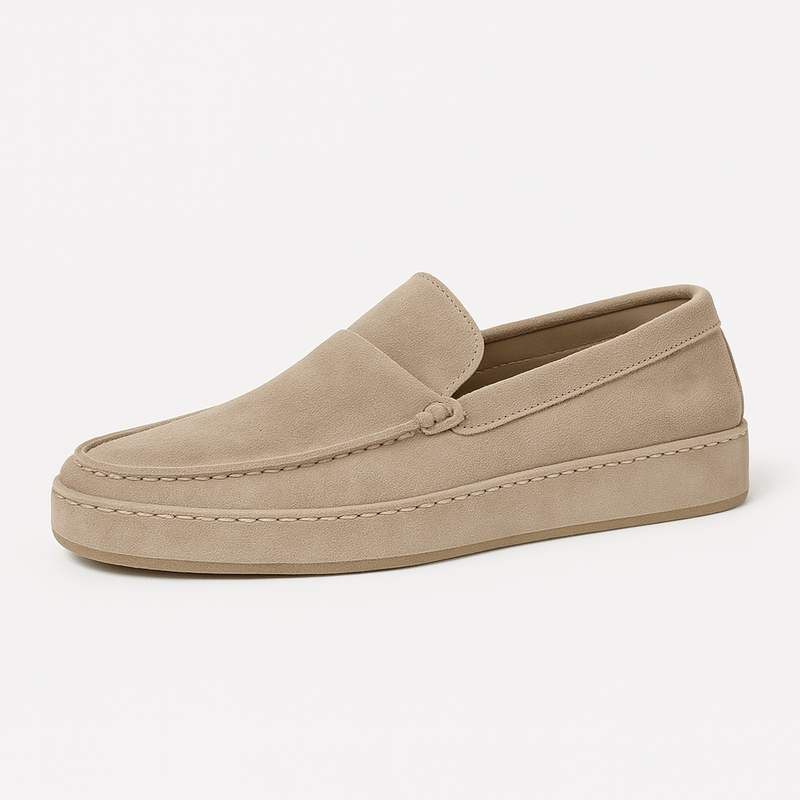 Sculpted Full-Grain Leather Loafers