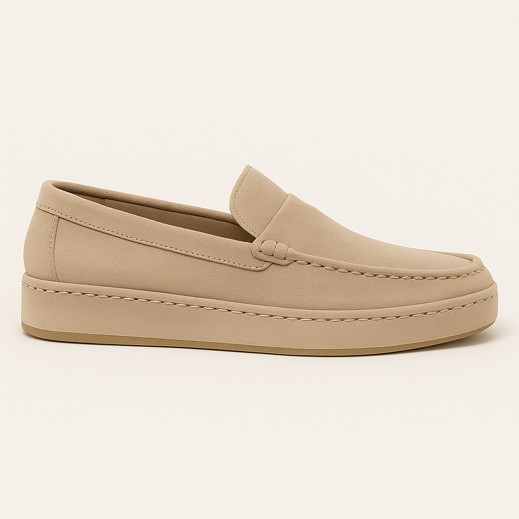 Sculpted Full-Grain Leather Loafers