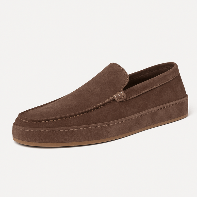 Sculpted Full-Grain Leather Loafers